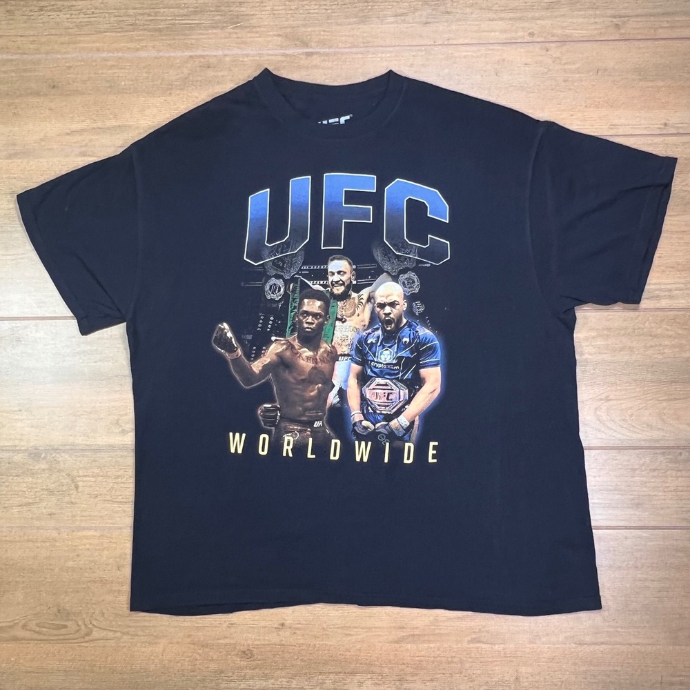 UFC Worldwide Graphic T Shirt Black‎ XL Mixed Martial Arts Fighters Shirt
